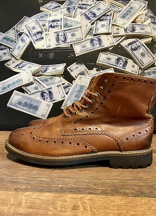 Черевики чоловічі clarks броги коричневі 42 розмір
