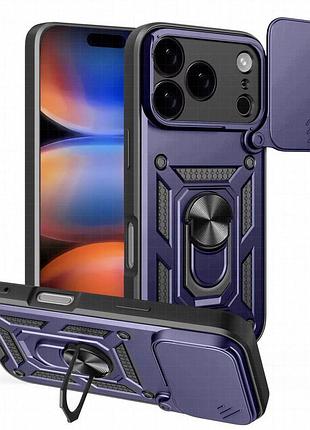 Чехол ummi camshield serge ring для apple iphone 17 pro / 18 pro (6.3") синий / navy