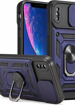 Чехол ummi camshield serge ring для apple iphone x / xs (5.8") синий / navy