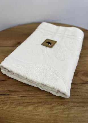 Махровое полотенце хлопок 70х140 l&m home textiles винтаж молочный
