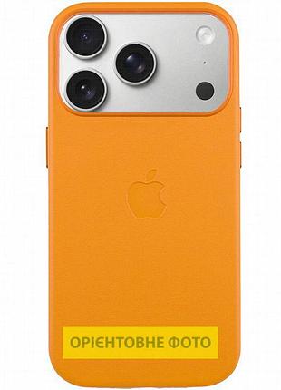 Чехол кожаный leather case (aa) with magnetic fit and animation для apple iphone 17 air (6.5") orange