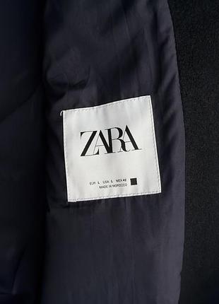 Пальто чоловіче zara темно синє 2