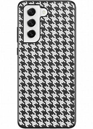 Чехол tpu+pc grid для samsung galaxy s21 fe white