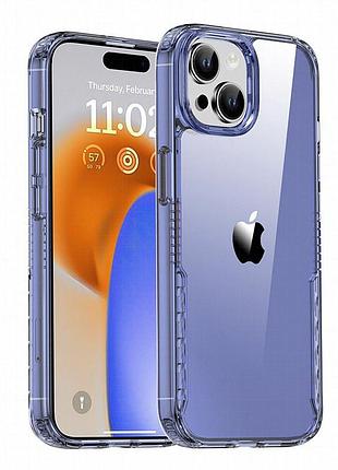 Чехол tpu+pc multi-color для apple iphone 15 plus (6.7") blue