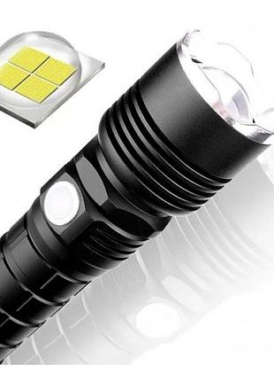 Фонарь bailong p57- hp50 супер-мощный zoom, usb зарядка