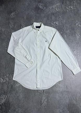 Сорочка polo ralph lauren l/xl розмір оригінал стан ідеал біла чоловіча