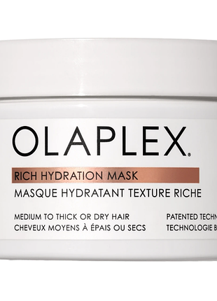 Насичена зволожувальна маска для волосся olaplex rich hydrating mask, 200 мл