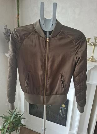 Куртка-бомбер  h&m оливкова хакі