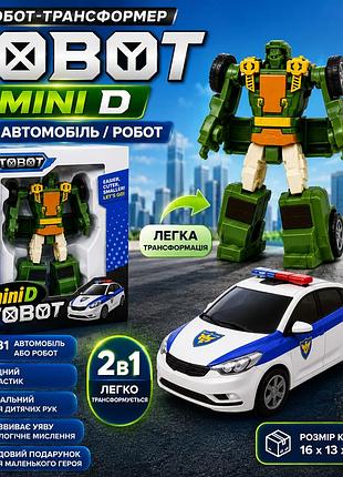 Детский трансформер tobot mini d зеленый робот-машинка 2 в 1, трансформация авто-робот, подвижные детали, 12 см, от 3 лет