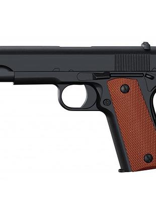 Игрушечный металлический пружинный пистолет на пластиковых пульках 6мм colt m1911 | игрушечное оружие для мальчика