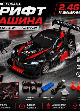 Дрифт машина на радиоуправлении 4wd с полным приводом, пультом 2.4 ghz, usb-зарядкой и колесами для дрифта