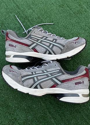 Кросівки чоловічі asics gel-1090v2 сірі з бордовим 44 розмір