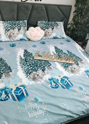 Комплект постільної білизни happy holidays, тканина бязь gold lux, є різні розміри