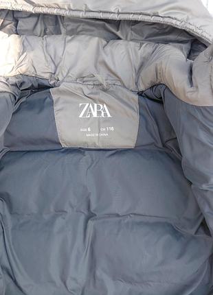 Пуховик дитячий zara сірий 4