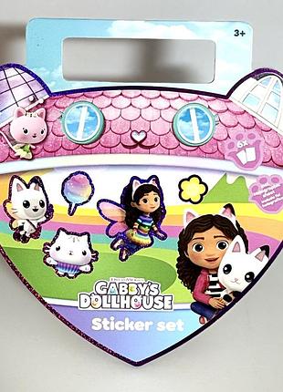 Книга наліпок gabby’s dollhouse, 6 аркушів, голографічні стікери, дитячі наліпки для творчості