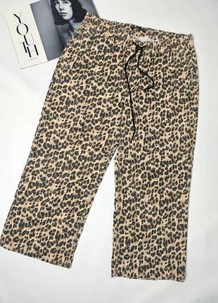 Джинси прямі george eur 50 р. uk 22 р. широкі/леопардовий принт/лео/батал/plus size/плюс сайз/wide leg