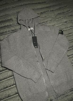 Чоловічий светр stone island сірий