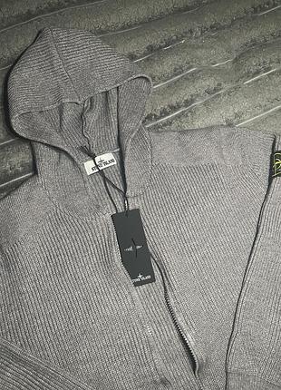 Чоловічий светр stone island сірий 3