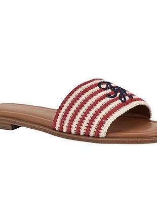 Шльопанці жіночі tommy hilfiger у смужку червоні