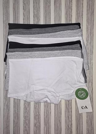 Новий набір трусиків шортиків c&a bio cotton (8 шт.), р. 146-152 (11-12 років)