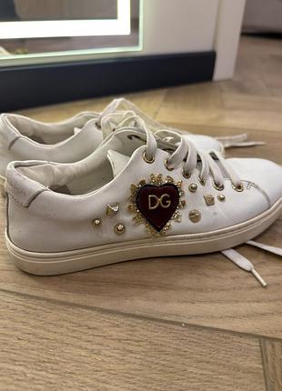 Оригінальні шкіряні кеди dolce & gabbana portofino sacred heart
