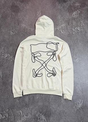 Худі off-white s/m розмір стан ідеал молочне чоловіче