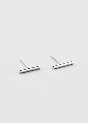 Срібні сережки ґудзики minimal
