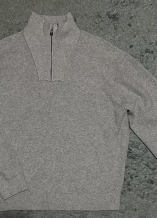 Светр чоловічий сірий вільного крою xl abercrombie & fitch