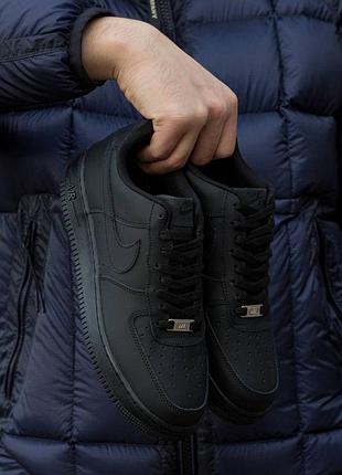 Кросівки жіночі та чоловічі найк nike air force 1 all black