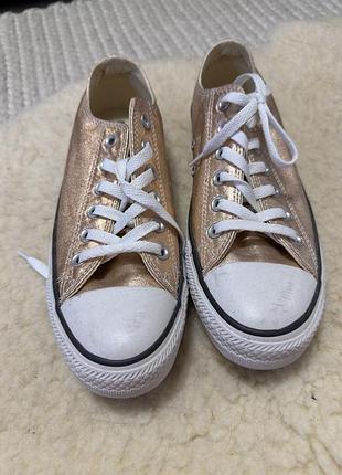 Кеди жіночі converse золотаво-рожеві