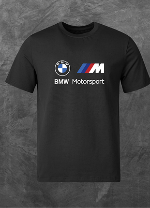 Футболка унісекс з принтом bmw м бмв базова чорна l