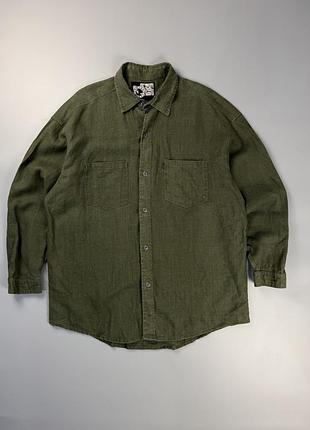 Сорочка star dog 100% hemp made in usa конопляна оливкова xl оверсайз workwear