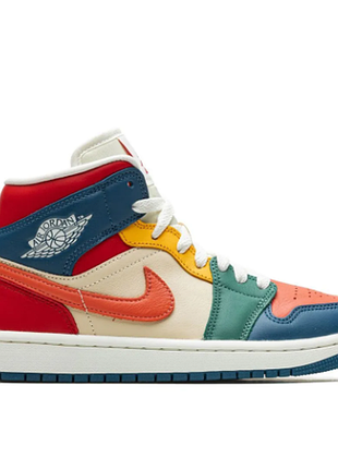 Жіночі кросівки nike air jordan 1 mid se multi-color 39 оригінал new!