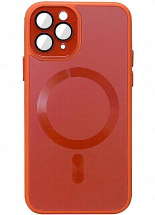 Чехол tpu+glass sapphire midnight with magnetic fit для apple iphone 14 pro max (6.7") красный / red