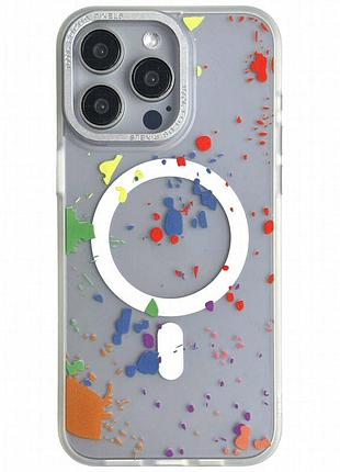 Чехол tpu+pc flush with magnetic fit для apple iphone 15 pro (6.1") white