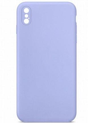 Чехол silk square full camera protective (aa) no logo для apple iphone xs max (6.5") голубой / lilac blue