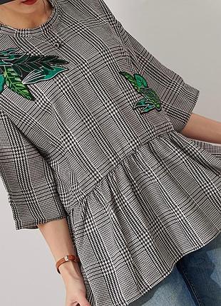 Кофта джемпер с нашивкой zara trafaluc