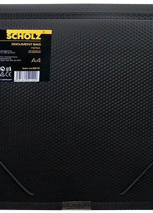 Папка на гумці a4 "scholz" 5212-04sch 2 відділення, зелений металік, шт