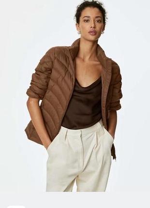 Нова пухова куртка m&s р.8/s