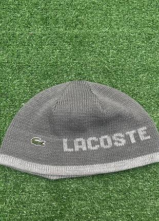Шапка унісекс lacoste вовняна сіра