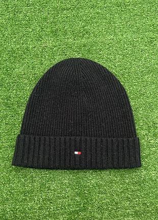 Шапка чоловіча tommy hilfiger чорна вовняна