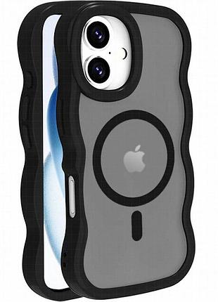 Чехол tpu+pc undine with magnetic fit для apple iphone 16 (6.1") black