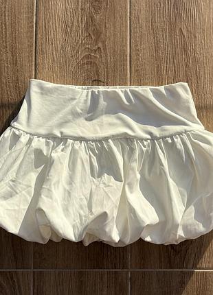 Міні-спідниця жіноча bubble skirt біла