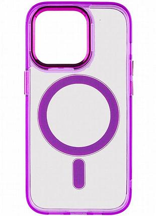 Чехол tpu iris with magnetic fit для apple iphone 14 pro max (6.7") фиолетовый