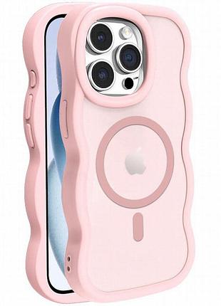 Чехол tpu+pc undine with magnetic fit для apple iphone 15 pro (6.1") pink