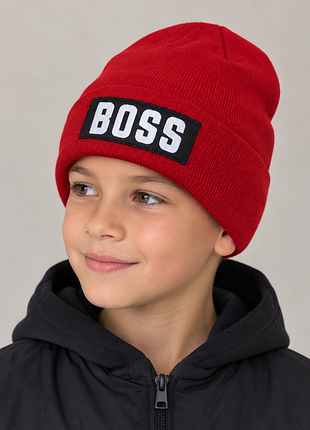 Демісезонна шапка pepco boys "boss" (р. 56)