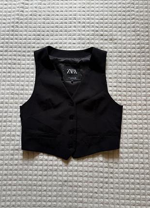 Жіноча жилетка zara чорна розмір xs