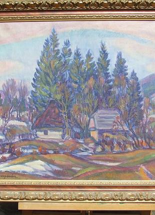 Нар.худ.укр. е.контратович 1912-2009 рр. роз.70х60см. п.о. 1980 рр.закарпатська шк. ерделі та бокшая