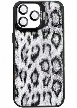Чехол tpu+pc wild leopard with magnetic fit and lens для apple iphone 16 pro (6.3") black