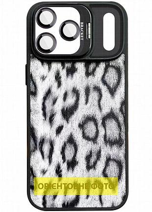 Чехол tpu+pc wild leopard with magnetic fit and lens для apple iphone 17 air (6.5") black